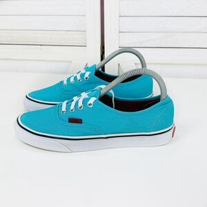 Vans Authentic Canvas Low Top Sneakers Shoes Bright Teal Turquoise Blue 7.5